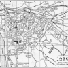 plan de ville vintage d'Agen Noir et Blanc