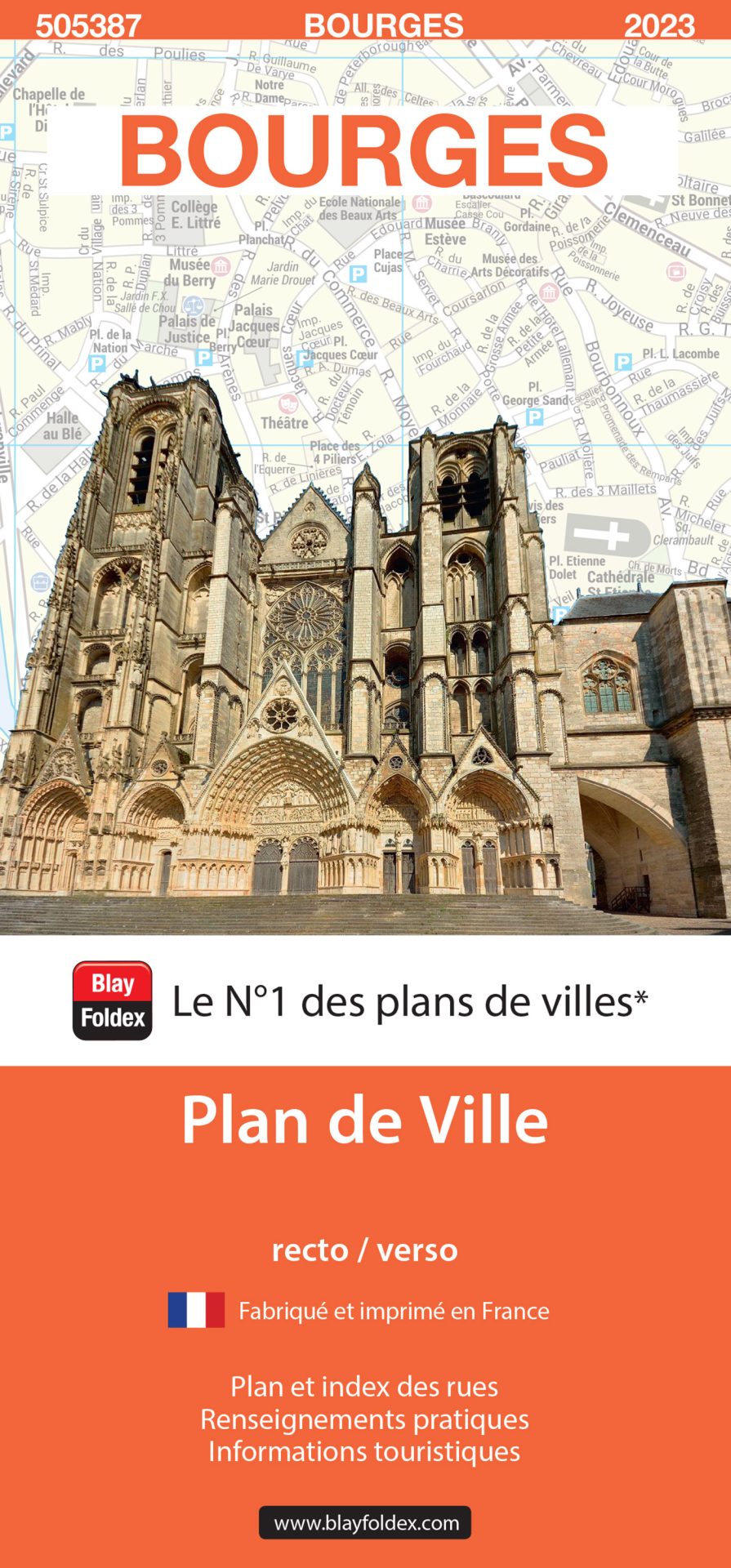 Plan de ville de Bourges - Blay-Foldex