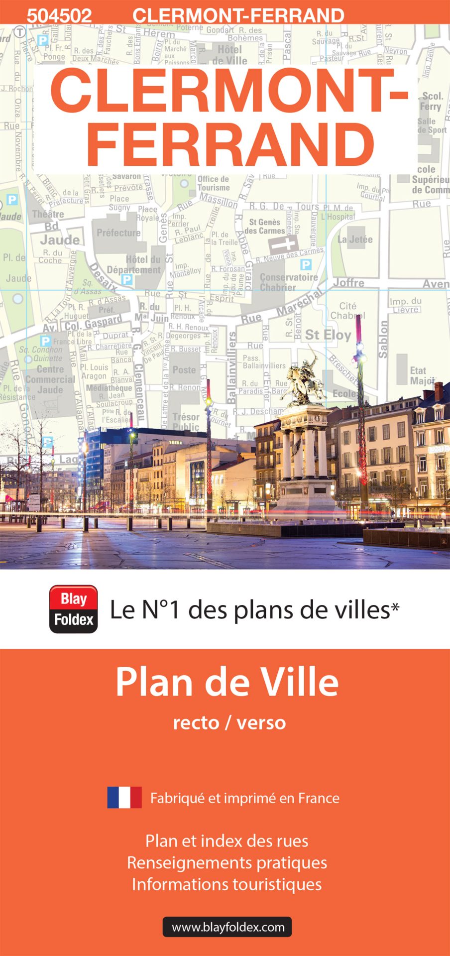 Plan de ville de Clermont-Ferrand - Blay-Foldex