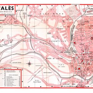 plan de ville vintage couleur d'Alès Blay Foldex