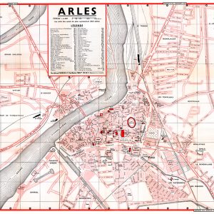 plan de ville vintage couleur d'Arles Blay Foldex