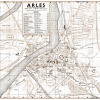 plan de ville vintage sépia d'Arles Blay Foldex