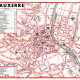 plan de ville vintage couleur d'Auxerre Blay Foldex