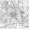 plan de ville vintage noir et blanc de Bayonne Blay Foldex