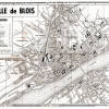 plan de ville vintage sépia de Blois Blay Foldex