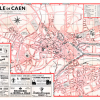 plan de ville vintage de Caen Blay Foldex
