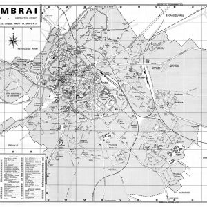 plan de ville vintage noir et blanc de Cambrai Blay Foldex