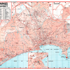 plan de ville vintage couleur de Cannes Blay Foldex