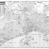 plan de ville vintage noir et blanc de Cannes Blay Foldex