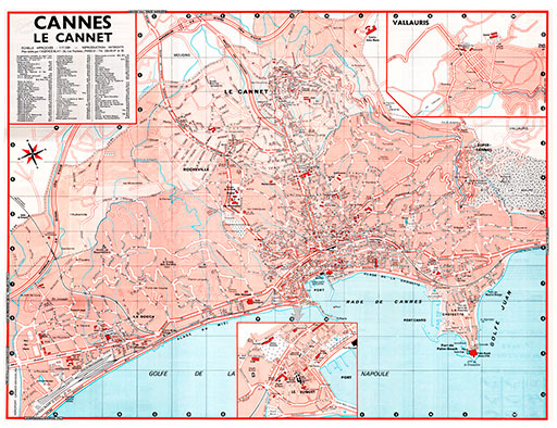 plan de ville vintage de Cannes Blay Foldex