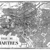 plan de ville vintage de Chartres Blay Foldex