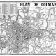 plan de ville vintage noir et blanc de Colmar Blay Foldex