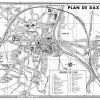 plan de ville vintage noir et blanc de Dax Blay Foldex