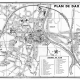 plan de ville vintage noir et blanc de Dax Blay Foldex