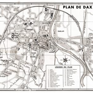 plan de ville vintage sépia de Dax Blay Foldex
