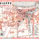 plan de ville vintage couleur de Dieppe Blay Foldex