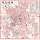 plan de ville vintage couleur de Dijon Blay Foldex