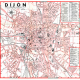 plan de ville vintage de Dijon Blay Foldex