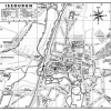 plan de ville vintage noir et blanc d'Issoudun Blay Foldex