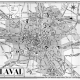 plan de ville vintage noir et blanc de Laval Blay Foldex