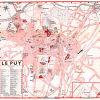 plan de ville vintage couleur du Puy-en-Velay Blay Foldex