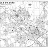 plan de ville vintage noir et blanc de Lens Blay Foldex