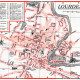 plan de ville vintage couleur de Lourdes Blay Foldex