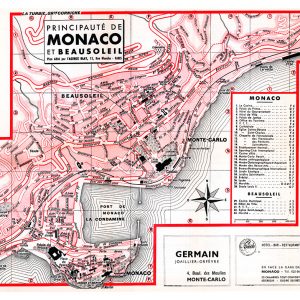 plan de ville vintage couleur de Monaco Blay Foldex