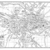 plan de ville vintage noir et blanc de Montluçon Blay Foldex