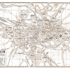 plan de ville vintage sépia de Montluçon Blay Foldex