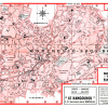 plan de ville vintage de Montreuil-sous-Bois et Bagnolet Blay Foldex