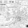 plan de ville vintage noir et blanc de Mulhouse Blay Foldex