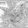 plan de ville vintage de Narbonne Blay Foldex