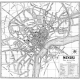 plan de ville vintage noir et blanc de Nevers Blay Foldex