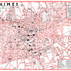 plan de ville vintage de Nîmes Blay Foldex