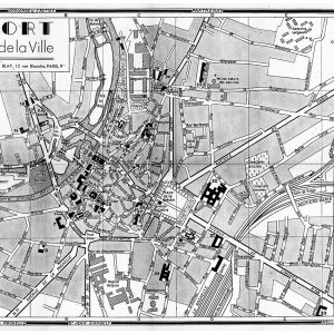plan de ville vintage noir et Blanc de Niort Blay Foldex
