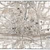 plan de ville vintage sépia d'Orléans Blay Foldex