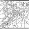 plan de ville vintage de Poitiers Blay Foldex
