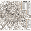 plan de ville vintage sépia de Roubaix Blay Foldex