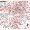 plan de ville vintage de Rouen Blay Foldex