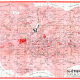 plan de ville vintage couleur de Saint-Etienne Blay Foldex
