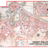 plan de ville vintage couleur de Saint-Malo et Saint-Servan Blay Foldex