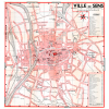 plan de ville vintage couleur de Sens Blay Foldex