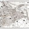 plan de ville vintage sépia de Sète Blay Foldex
