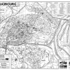 plan de ville vintage noir et blanc de Strasbourg Blay Foldex