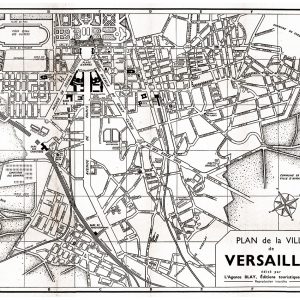 plan de ville vintage sépia de Versailles Blay Foldex