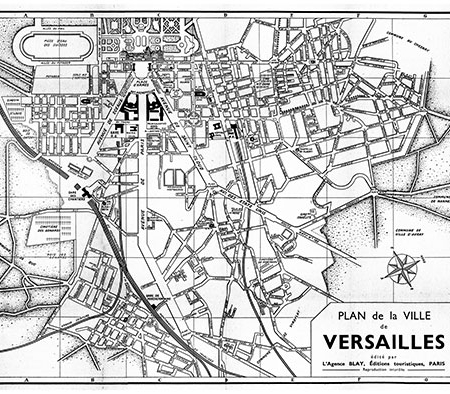 plan de ville vintage de Versailles Blay Foldex