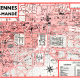 plan de ville vintage couleur de Vincennes et Saint-Mandé Blay Foldex