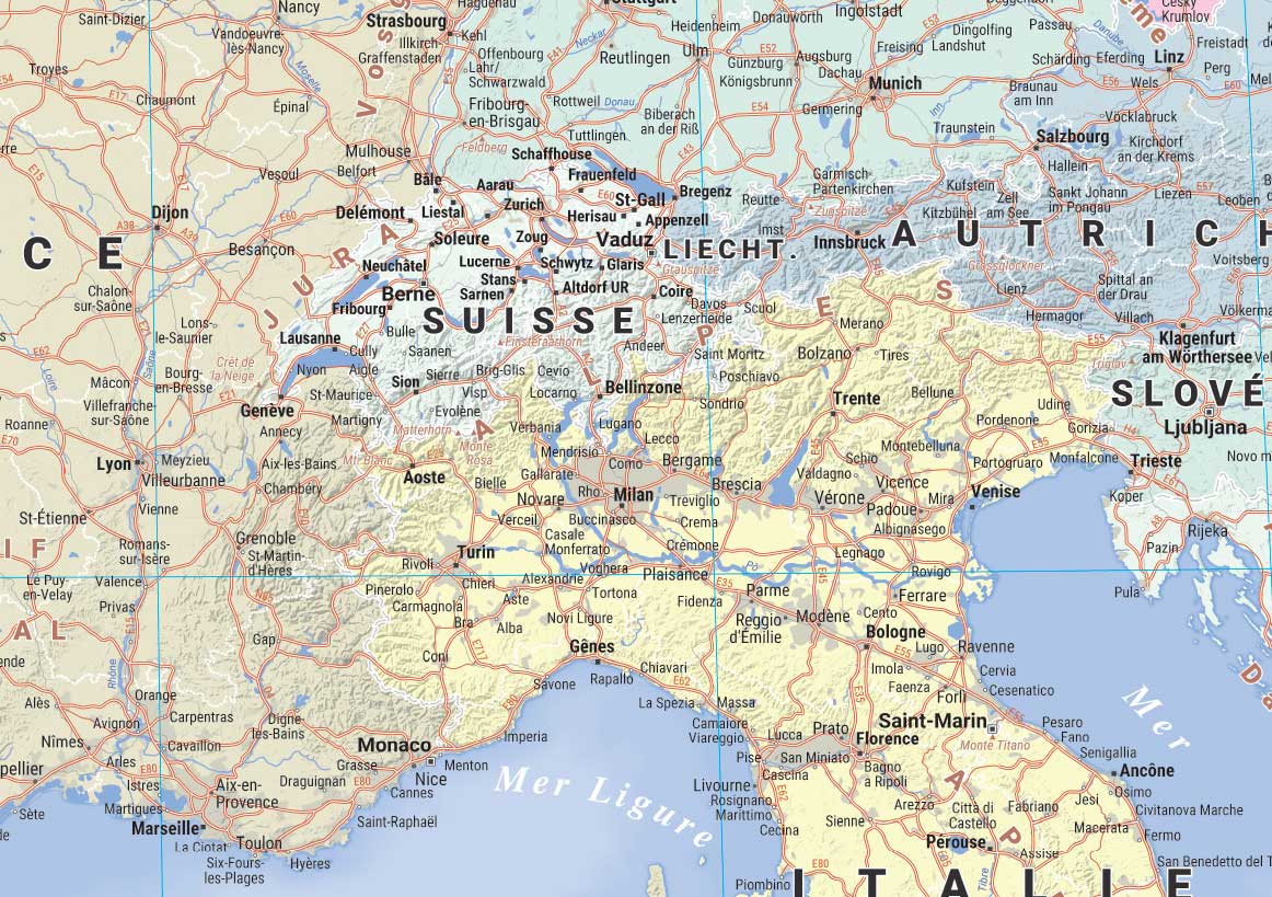 Europe_routiere_blay-foldex Poster Europe routière - Blay Foldex 2019