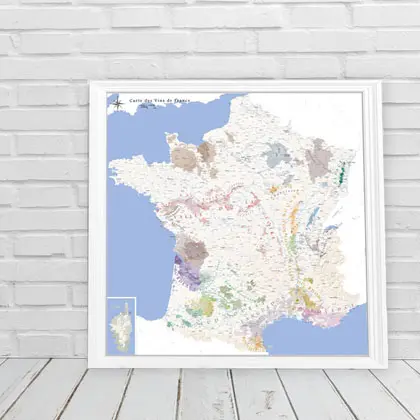 Carte murale des vins - Baly-Foldex
